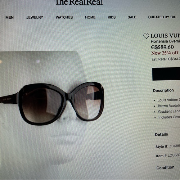 Louis Vuitton brown Hortencia sunglasses - Picture 16 of 16